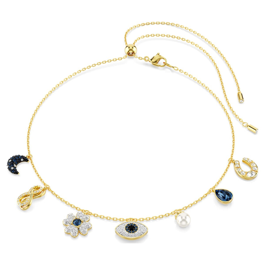 Swarovski Symbolica Charm Choker - Blue with Gold Tone Plating. Item code 5692164.