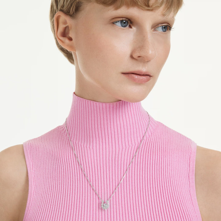 Swarovski Symbolica Pendant Crystal Pearl Round Cut PavÃ© Horseshoe - White with Rhodium Plating - 5736972