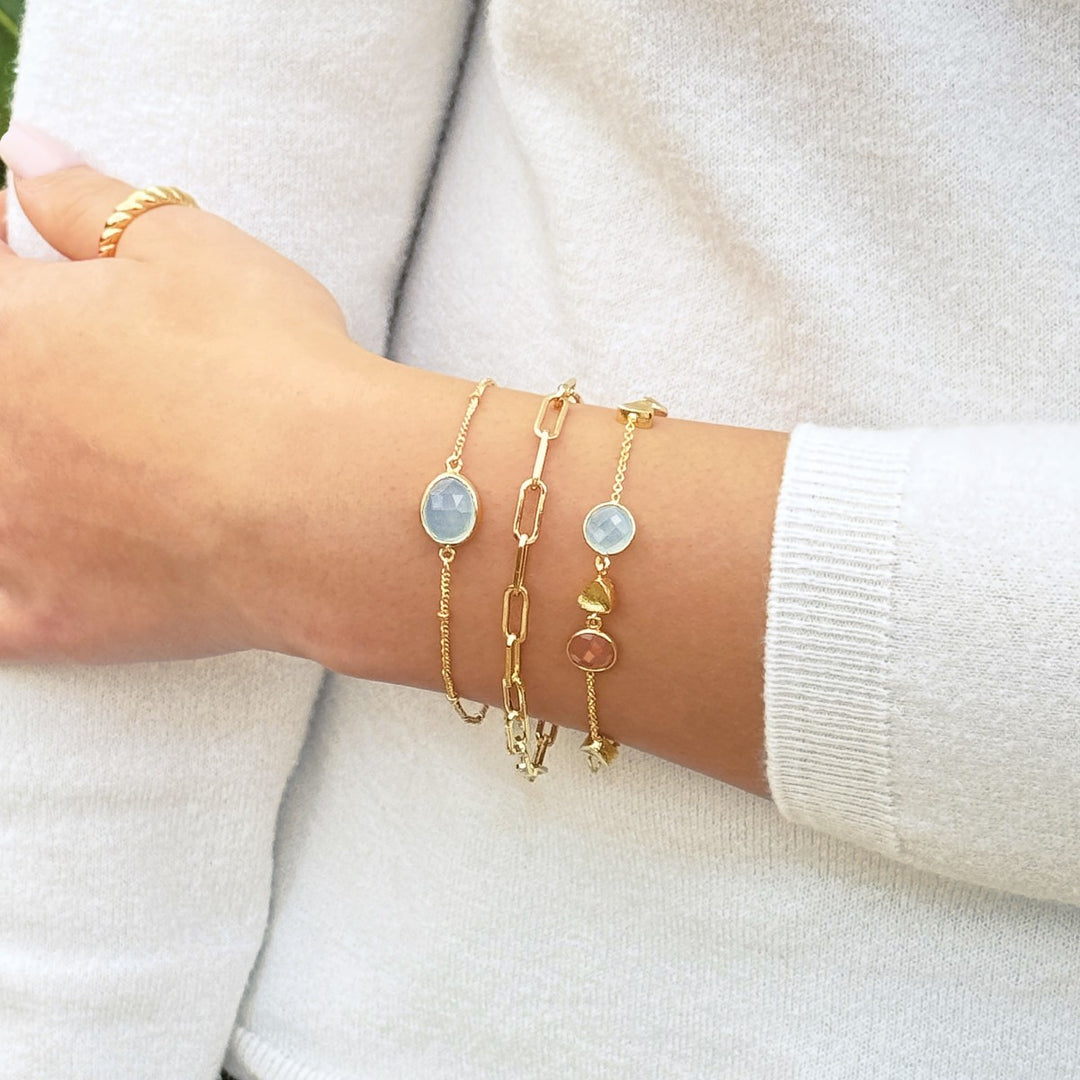 Sarah Alexander Tahiti Sunset Gemstone Charm Bracelet