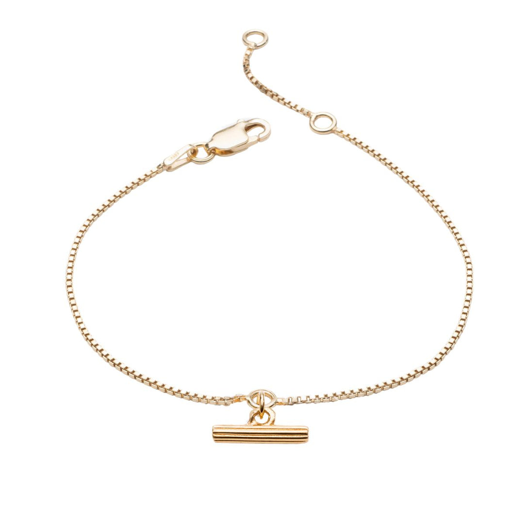 Rachel Jackson Mini T-Bar Bracelet Gold TBB2GP