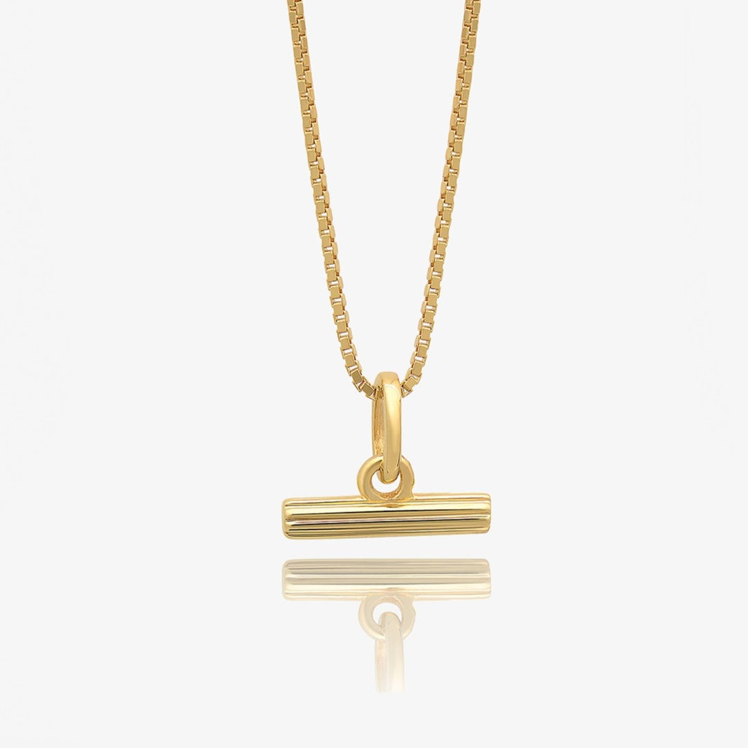 Rachel Jackson Mini T-Bar Necklace Gold TBN12GP