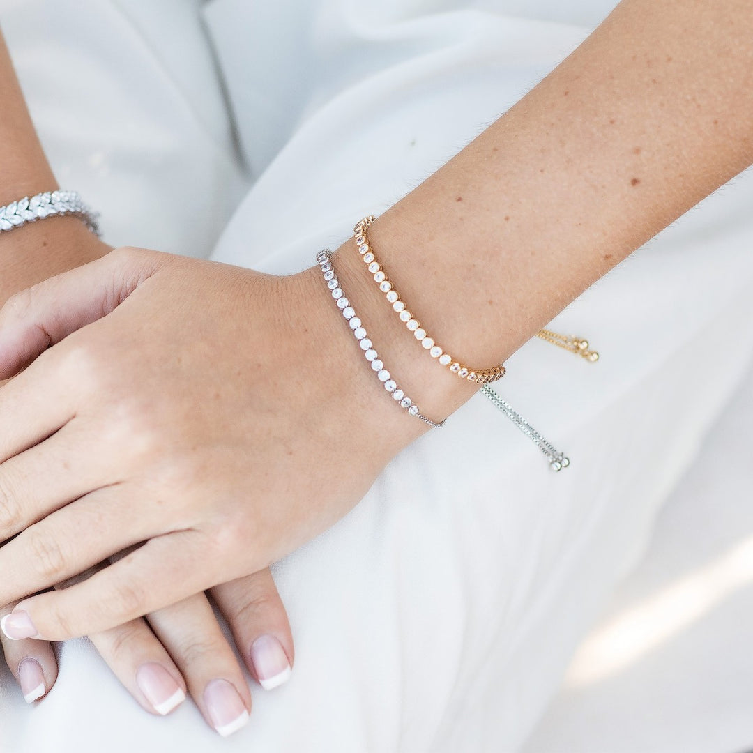 Ivory & Co Tivoli Crystal Toggle Rhodium Bracelet