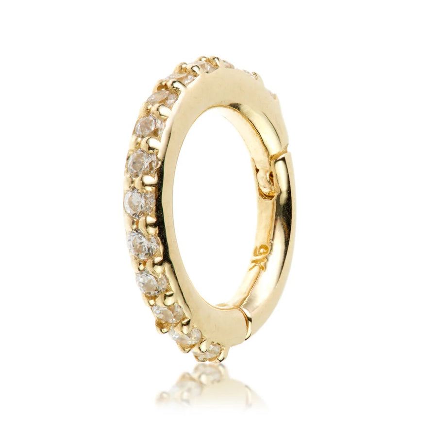 Tish Lyon 9ct Yellow Gold Gem Eternity Hinge Ring Single Earring
