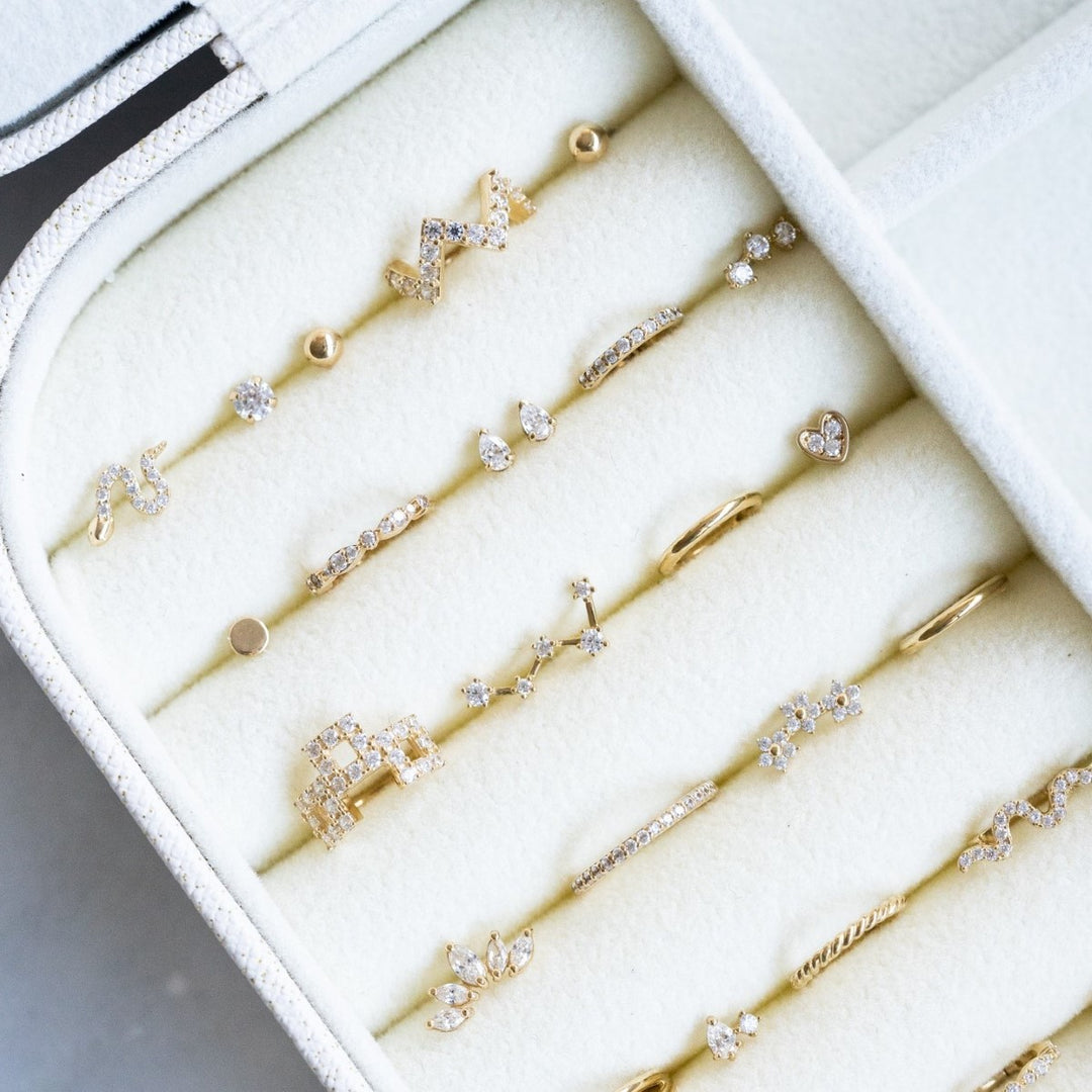 Tish Lyon 14ct Yellow Gold Constellation Threadless Labret Single Earring