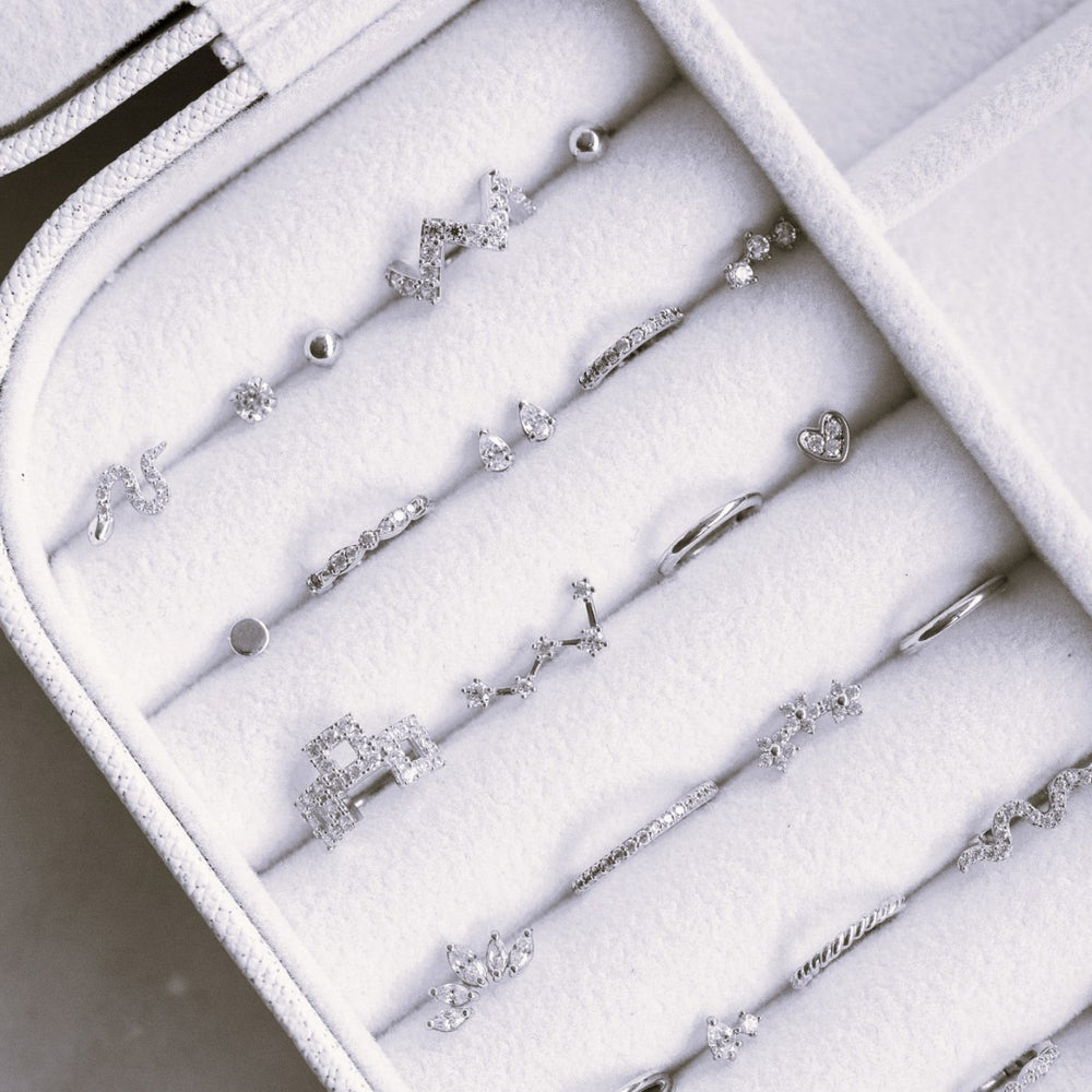 Tish Lyon 14ct White Gold Constellation Threadless Labret Single Earring