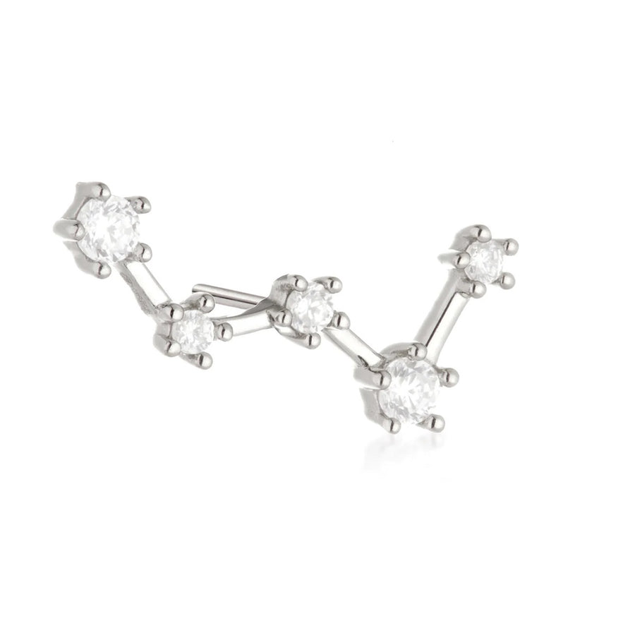 Tish Lyon 14ct White Gold Constellation Threadless Labret Single Earring
