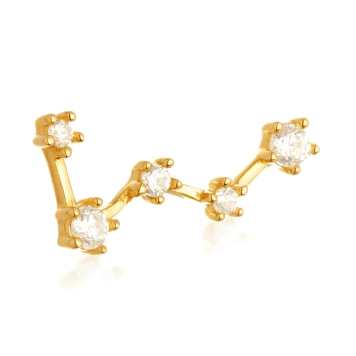 Tish Lyon 14ct Yellow Gold Constellation Threadless Labret Single Earring