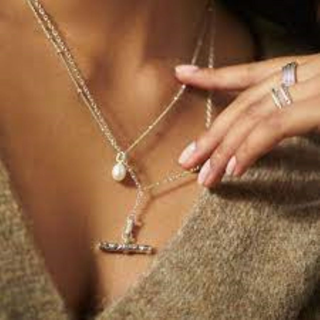 Daisy Treasures Baroque Pearl Necklace - Silver TN03_SLV