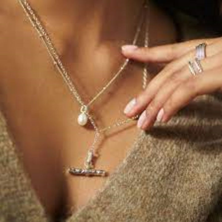 Daisy Treasures Baroque Pearl Necklace - Silver TN03_SLV