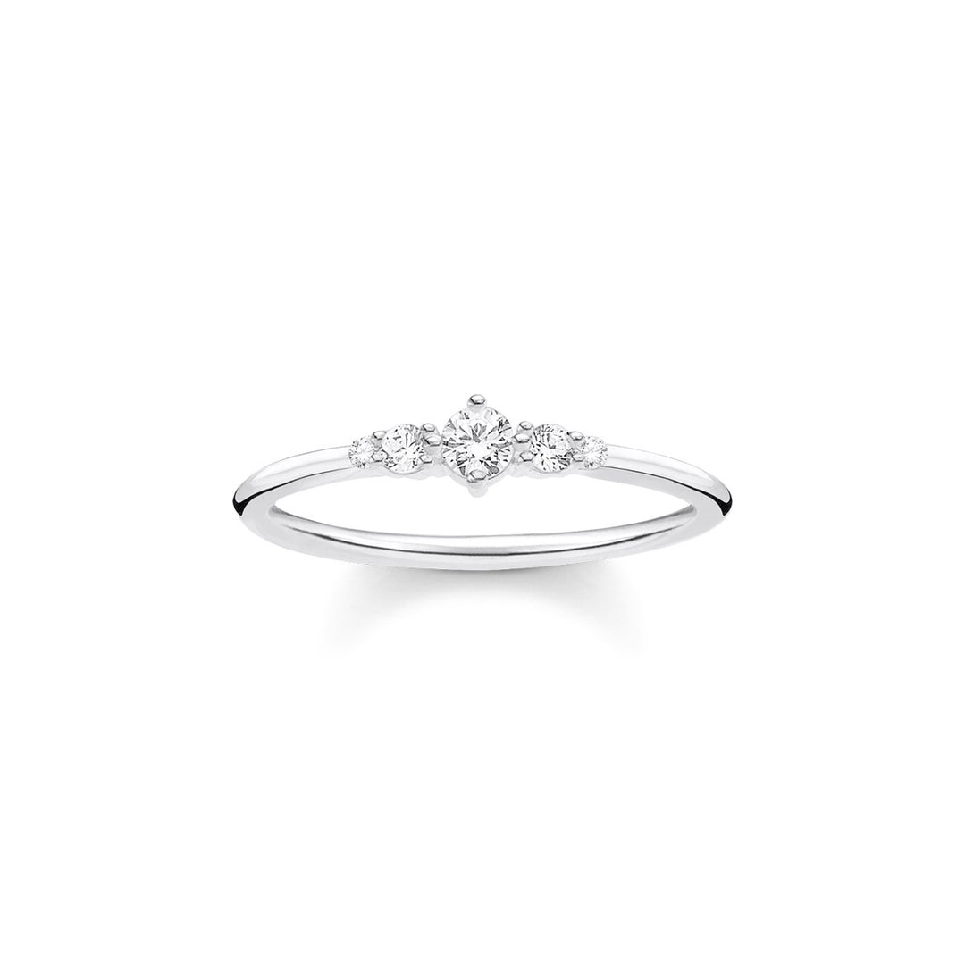 Thomas Sabo Slim White Zirconia Silver Vintage Ring TR2324-051-14