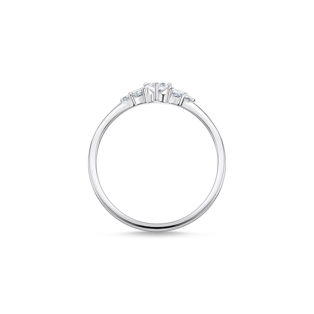 Thomas Sabo Slim White Zirconia Silver Vintage Ring TR2324-051-14