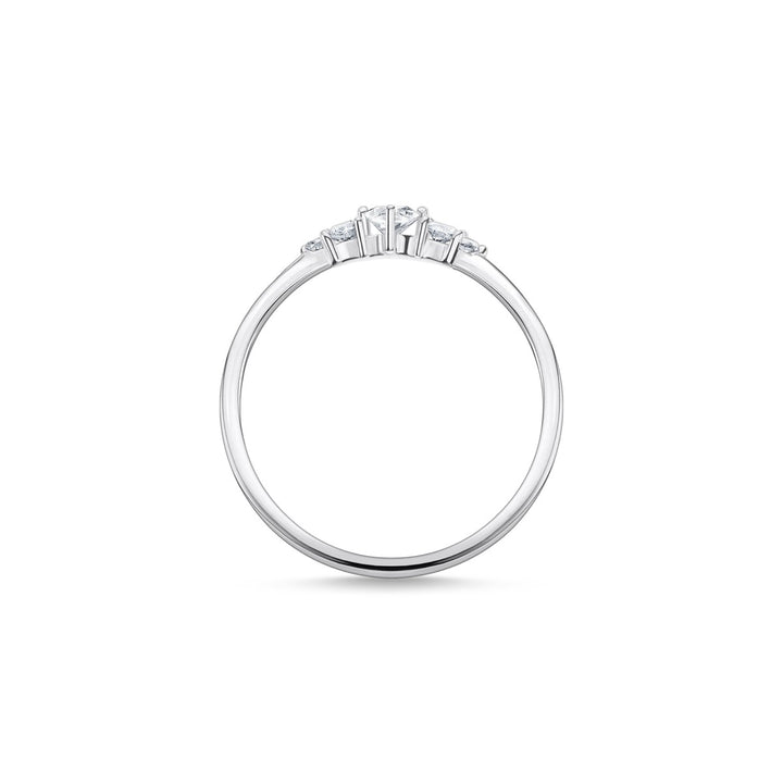 Thomas Sabo Slim White Zirconia Silver Vintage Ring TR2324-051-14