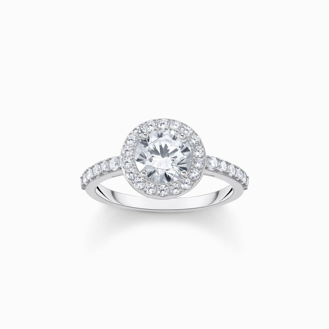 Thomas Sabo Silver Halo Ring with White Zirconia - TR2475-051-14-56