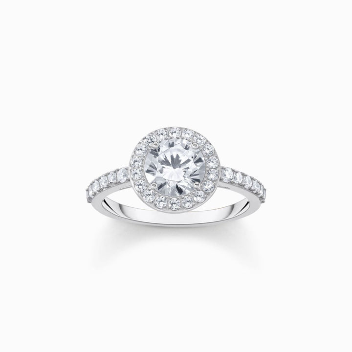 Thomas Sabo Silver Halo Ring with White Zirconia - TR2475-051-14-56
