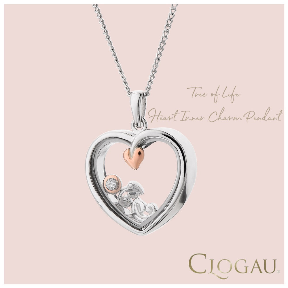 Clogau Tree of Life Heart Inner Charm Pendant 3SICLP14