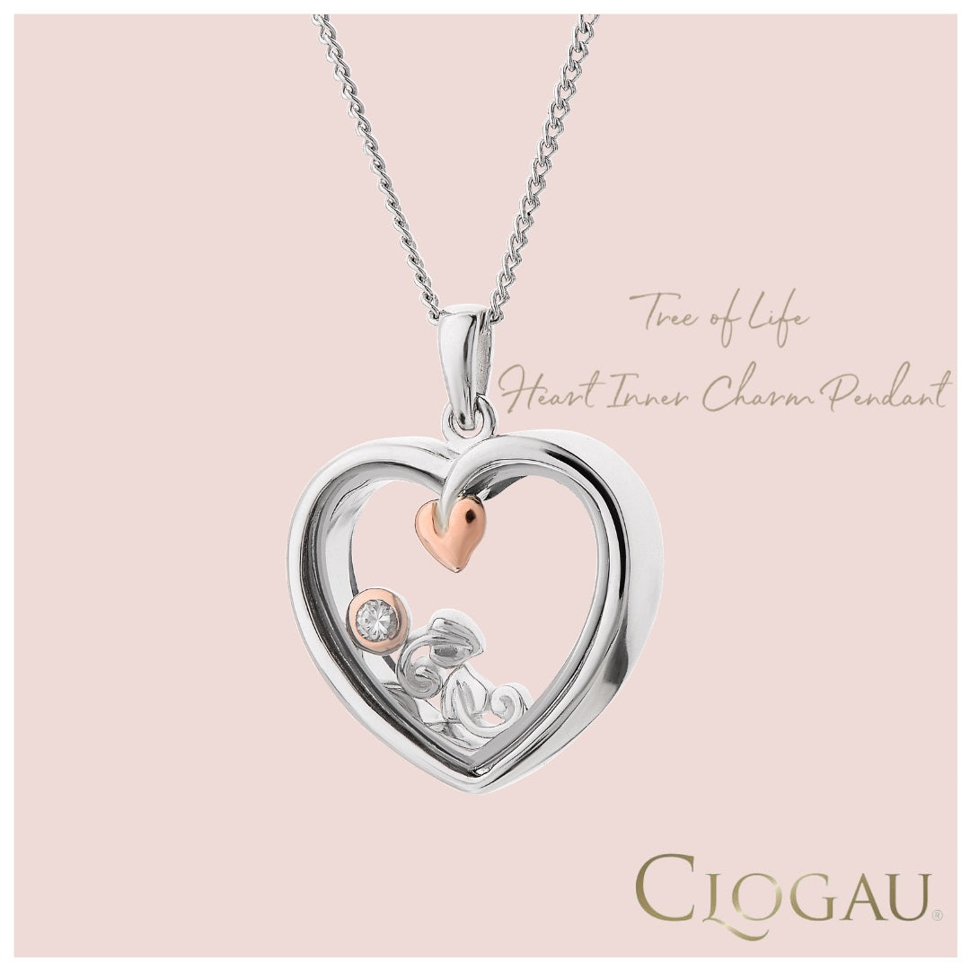 Clogau Tree of Life Heart Inner Charm Pendant 3SICLP14