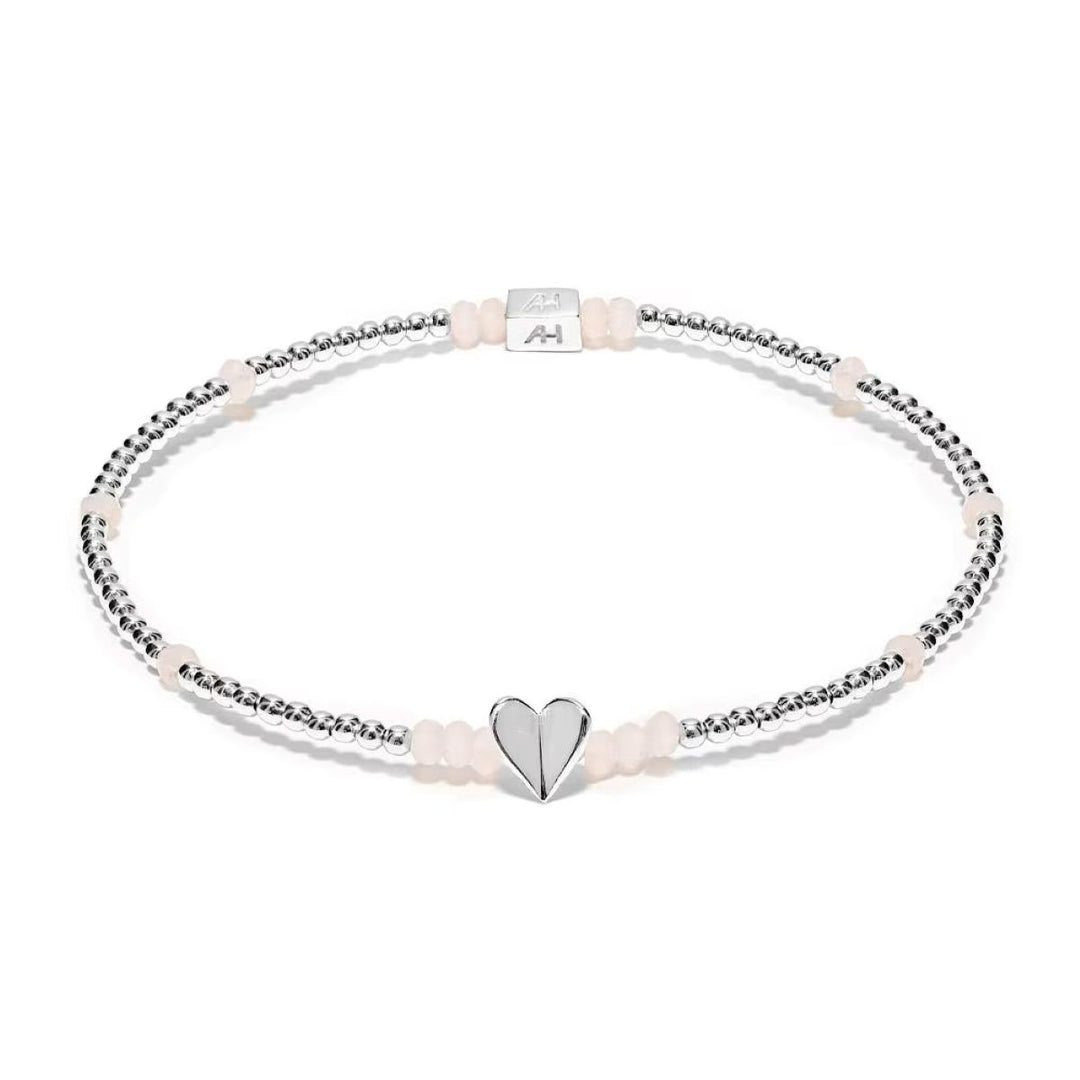 Annie Haak Sweet Pea Silver Bracelet - Heart Charm - B2709-17