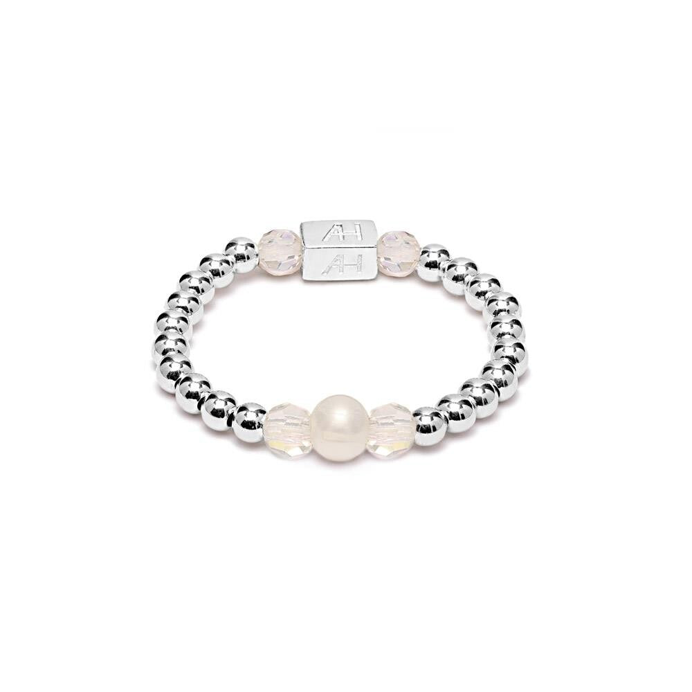 Niche Jewellery Annie Haak Poppy Pearl Silver Crystal Ring detail