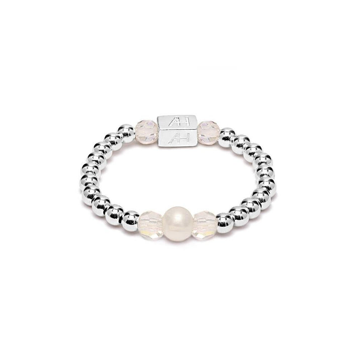 Niche Jewellery Annie Haak Poppy Pearl Silver Crystal Ring detail