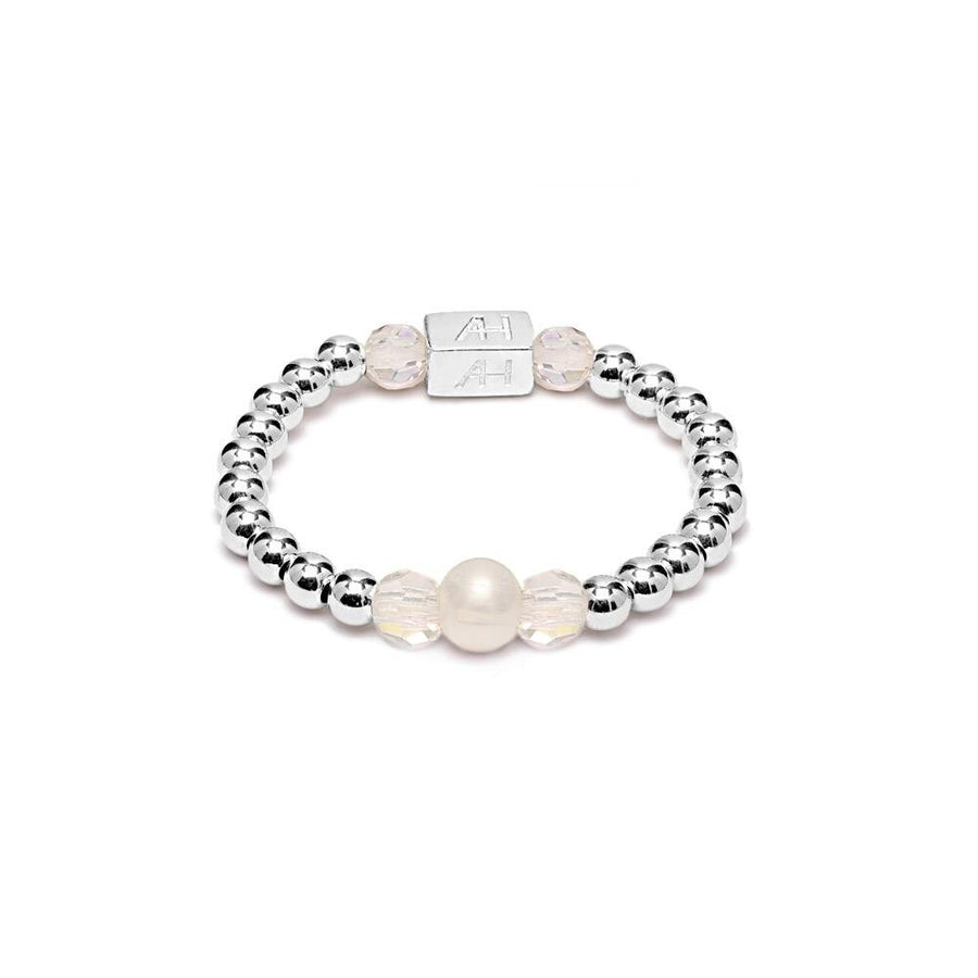 Niche Jewellery Annie Haak Poppy Pearl Silver Crystal Ring detail