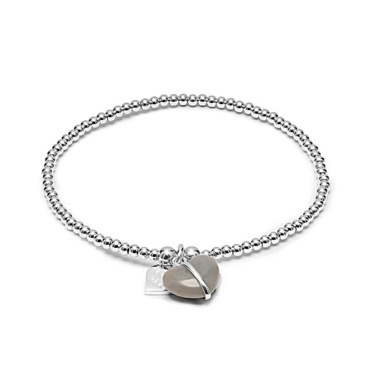 Annie Haak Santeenie Imogen Heart Silver Charm Bracelet - Grey