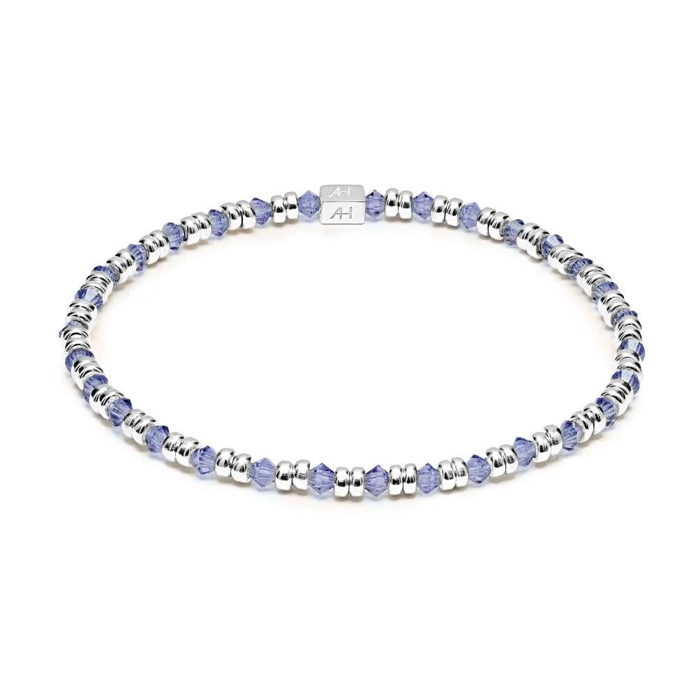 Annie Haak Joy Crystal Silver Bracelet - Violet