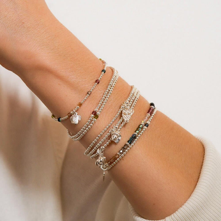 Niche Jewellery Annie Haak Santeenie Silver Charm Bracelet - Robin detail