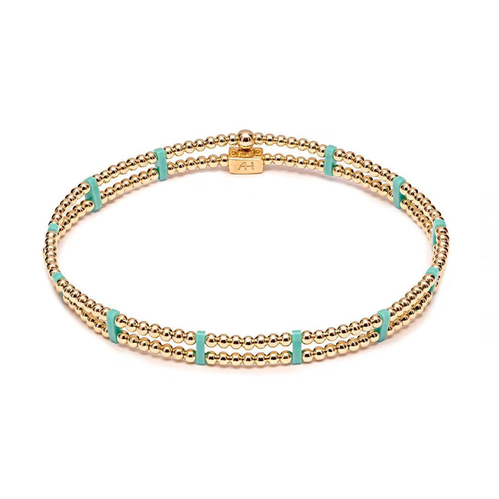 Annie Haak Turquoise Duet Gold Bracelet