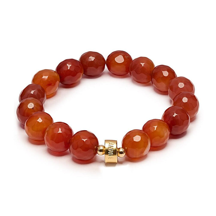 Niche Jewellery Annie Haak Lucia Gold Filled Agate Bracelet - Burnt Orange detail