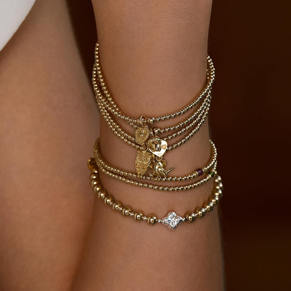 Annie Haak Santeenie Gold Charm Bracelet - Robin