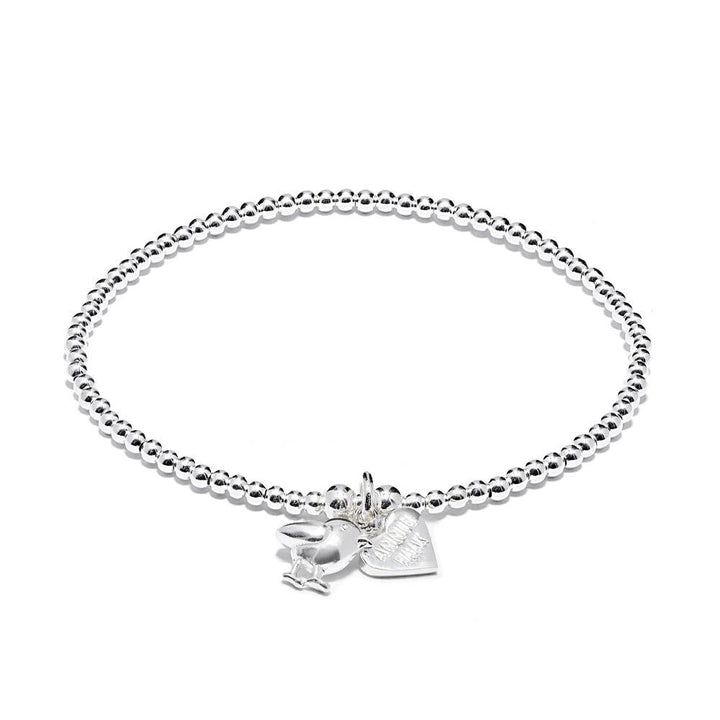 Niche Jewellery Annie Haak Santeenie Silver Charm Bracelet - Robin detail