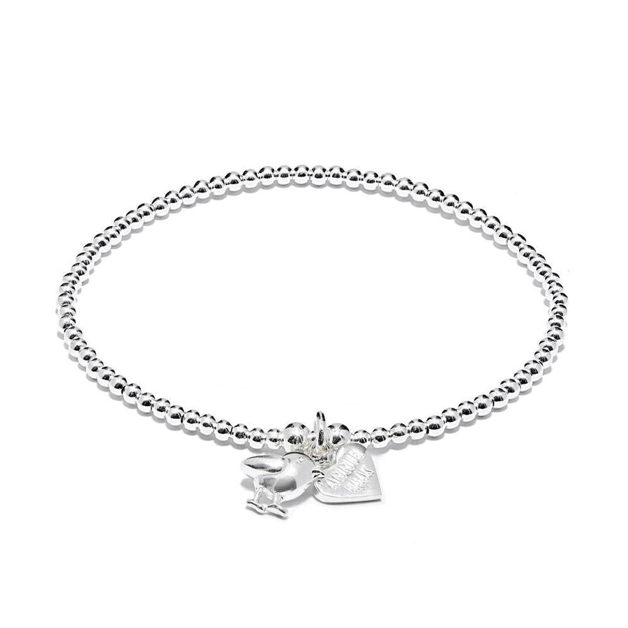 Niche Jewellery Annie Haak Santeenie Silver Charm Bracelet - Robin detail