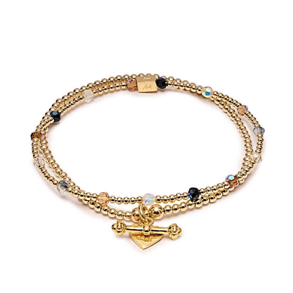 Niche Jewellery Annie Haak Eve Gold Filled Crystal Bracelet Stack detail