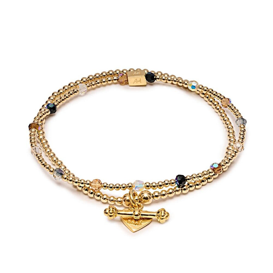 Niche Jewellery Annie Haak Eve Gold Filled Crystal Bracelet Stack detail