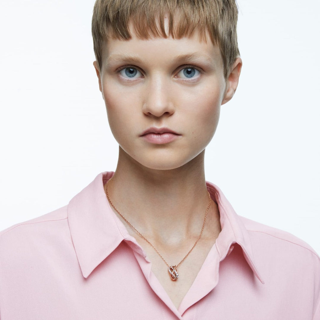 Swarovski Twist Necklace - Rose-gold Plating 5620549