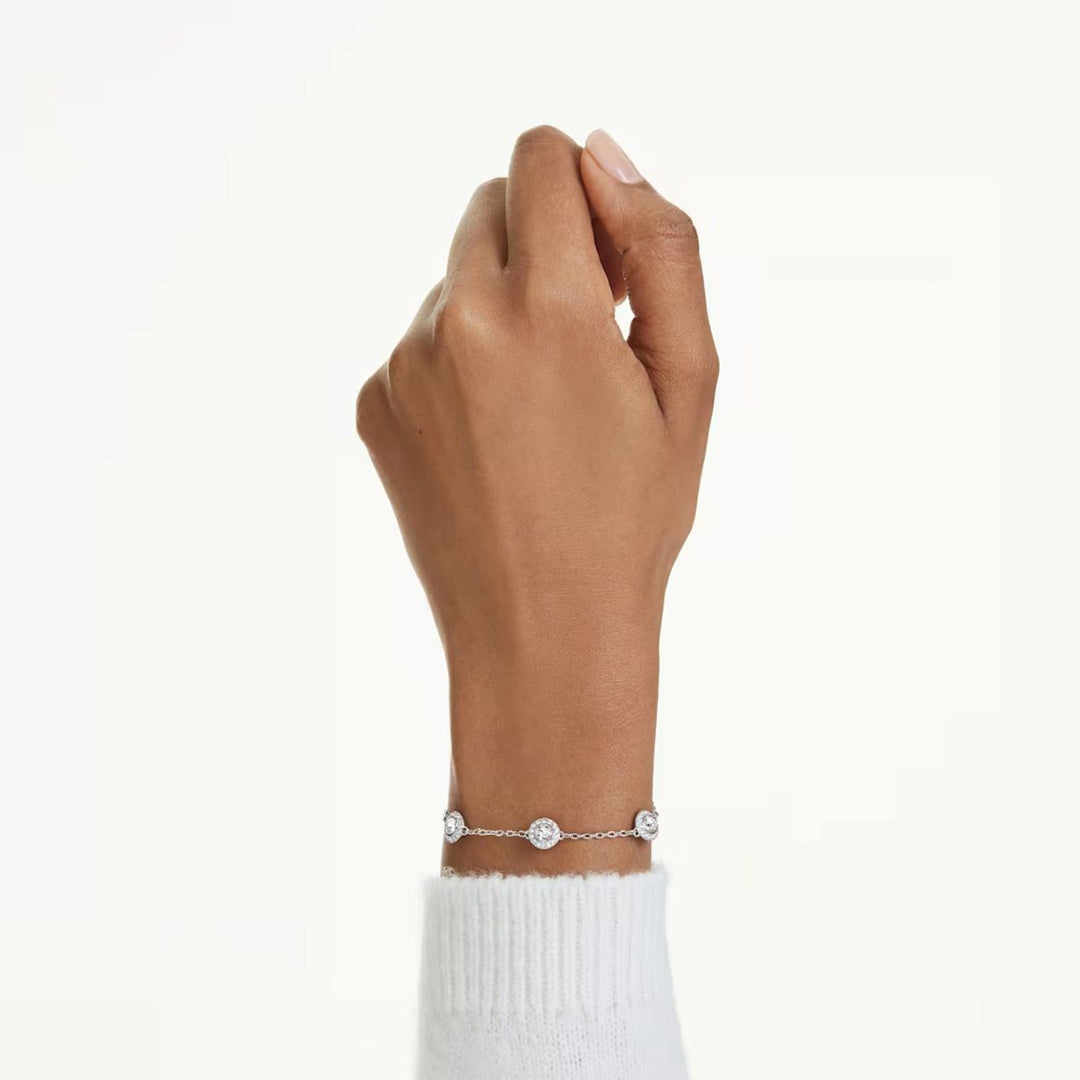 Swarovski Una Angelic Bracelet Round Cuts Double Sided Motifs - White with Rhodium Plating - 5732272