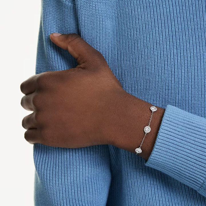 Swarovski Una Angelic Bracelet Round Cuts Double Sided Motifs - White with Rhodium Plating - 5732272