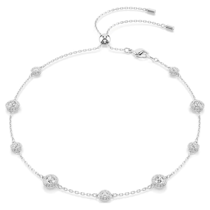 Swarovski Una Angelic Necklace Round Cut Double Sided Motifs - White with Rhodium Plating
