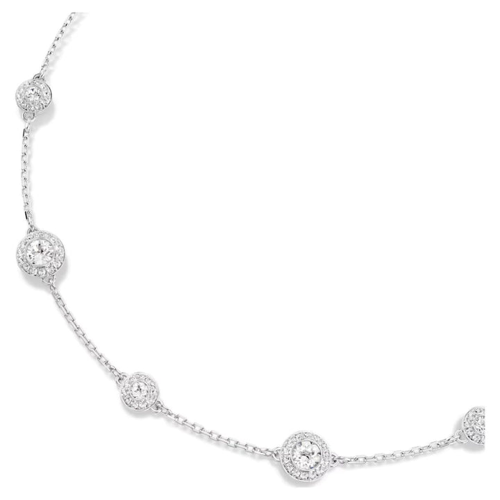 Swarovski Una Angelic Necklace Round Cut Double Sided Motifs - White with Rhodium Plating