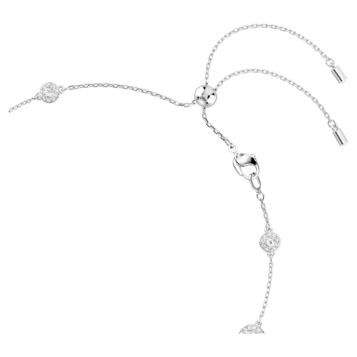 Swarovski Una Angelic Necklace Round Cut Double Sided Motifs - White with Rhodium Plating