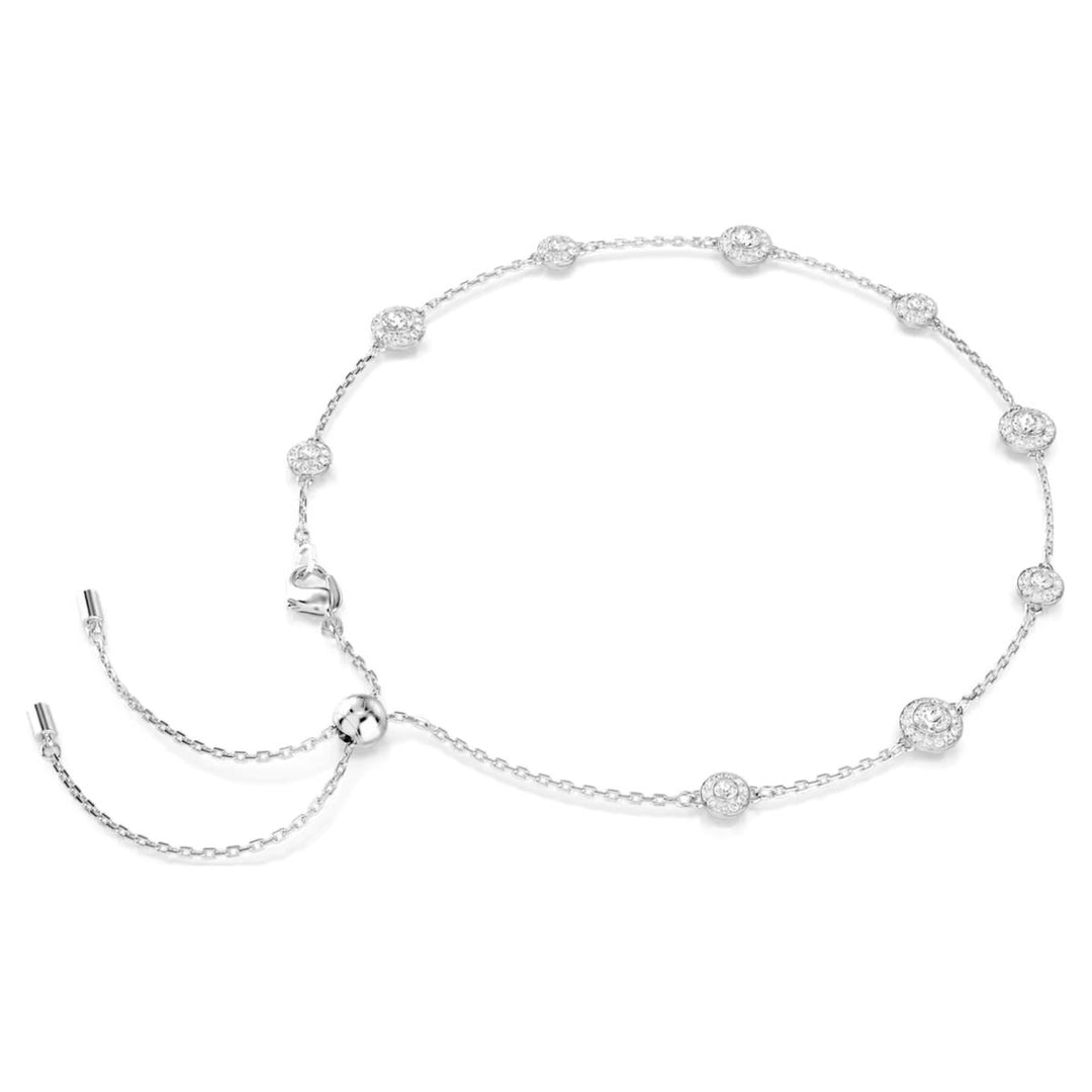 Swarovski Una Angelic Necklace Round Cut Double Sided Motifs - White with Rhodium Plating