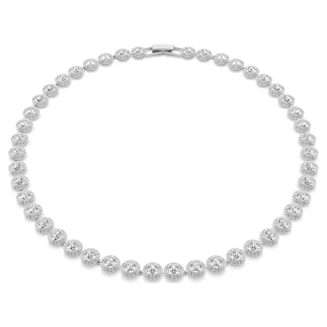 Swarovski Una Angelic All Around Necklace - White with Rhodium Plating