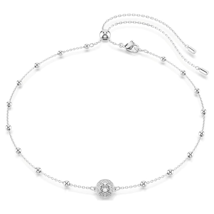 Swarovski Una Angelic Pendant Round Cut Double Sided Motifs - White with Rhodium Plating - 5733116