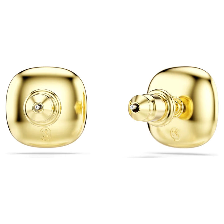 Swarovski Una Angelic Stud Earrings Cushion Cut - White with 18k Gold Finish