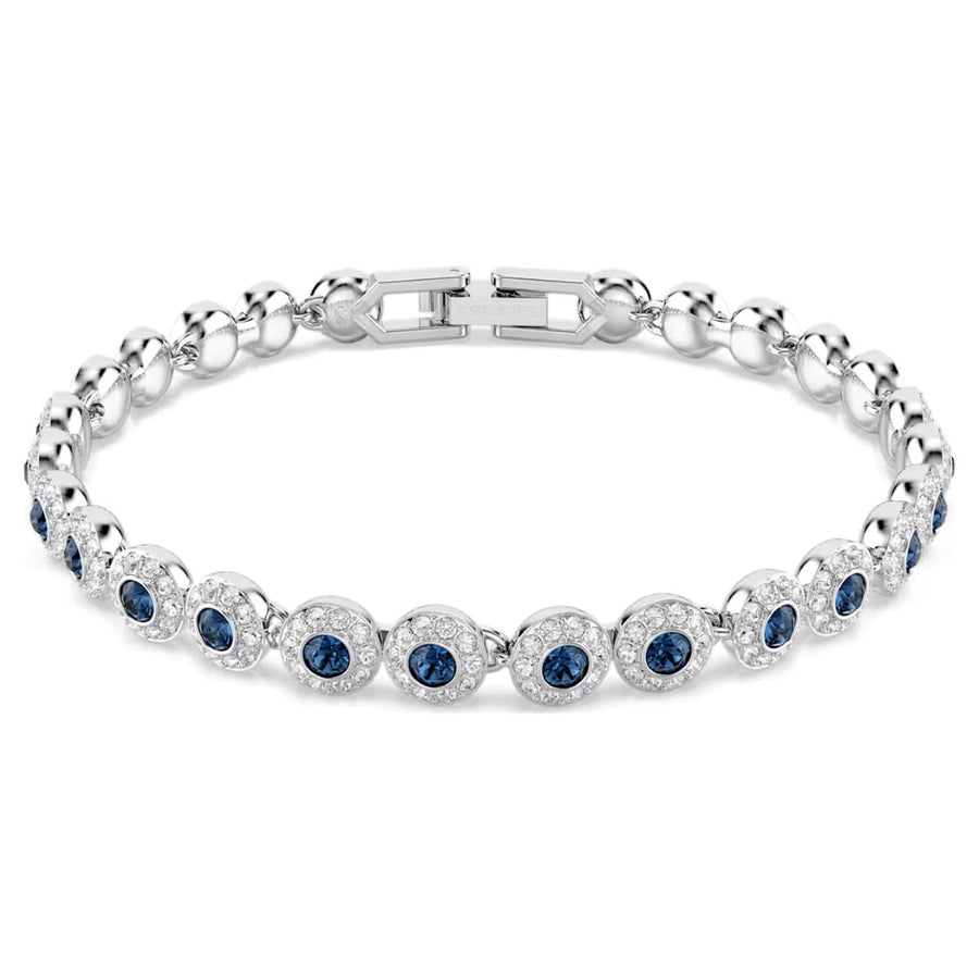 Swarovski Una Angelic Tennis Bracelet Round Cut - Blue Rhodium Plated - 5733401