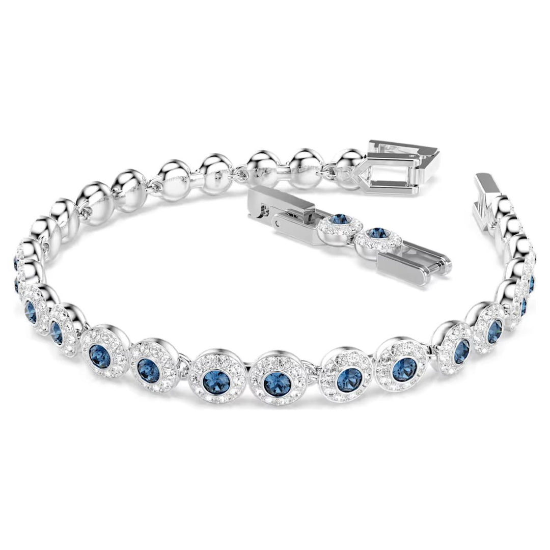 Swarovski Una Angelic Tennis Bracelet Round Cut - Blue Rhodium Plated - 5733401