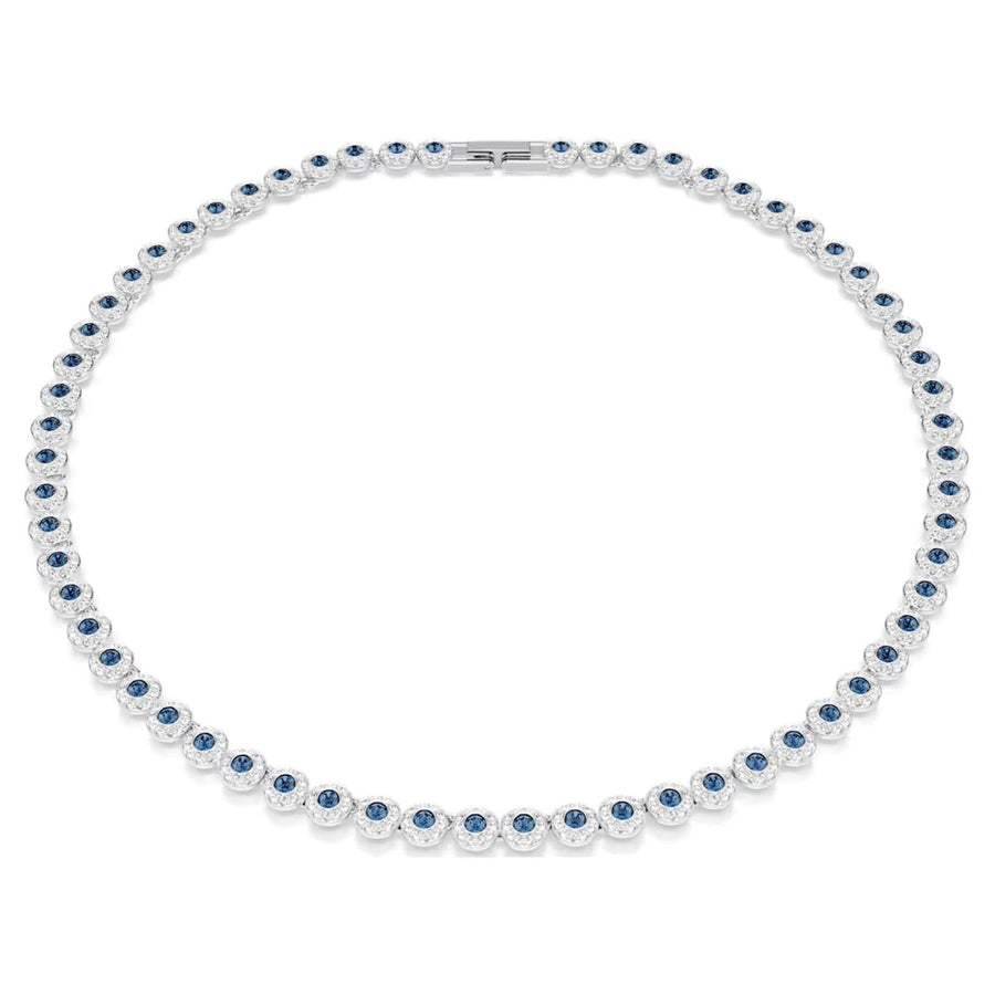 Swarovski Una Angelic Tennis Necklace - Blue with Rhodium Plating - 5733402
