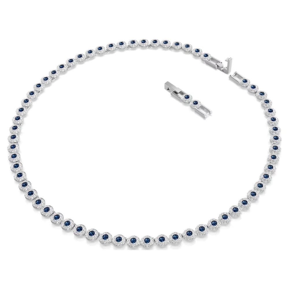 Swarovski Una Angelic Tennis Necklace - Blue with Rhodium Plating - 5733402
