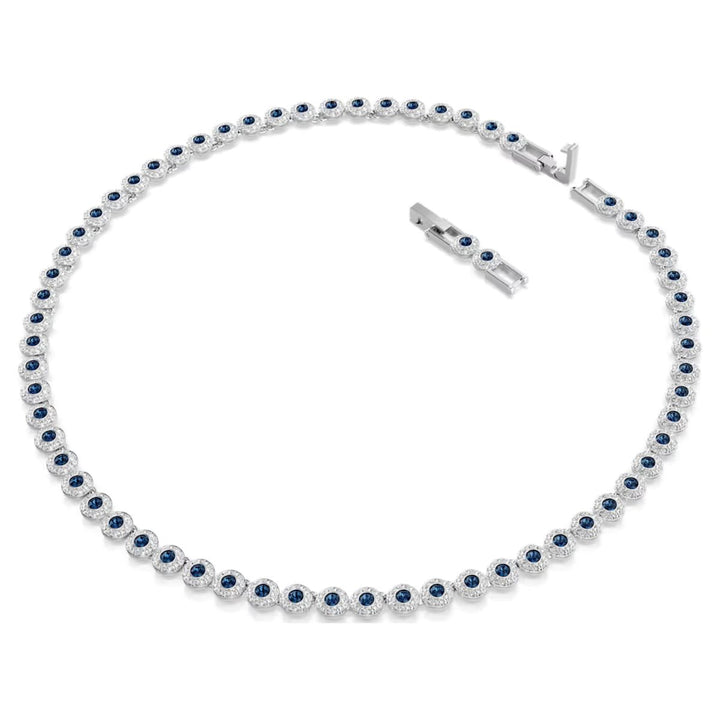 Swarovski Una Angelic Tennis Necklace - Blue with Rhodium Plating - 5733402