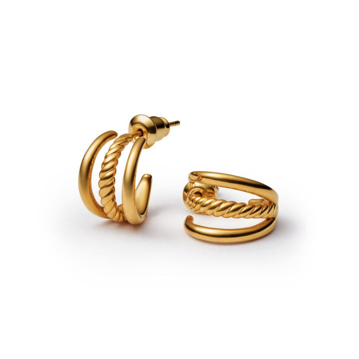 Katie Loxton Laia Waterproof Gold Illusion Hoop Earrings